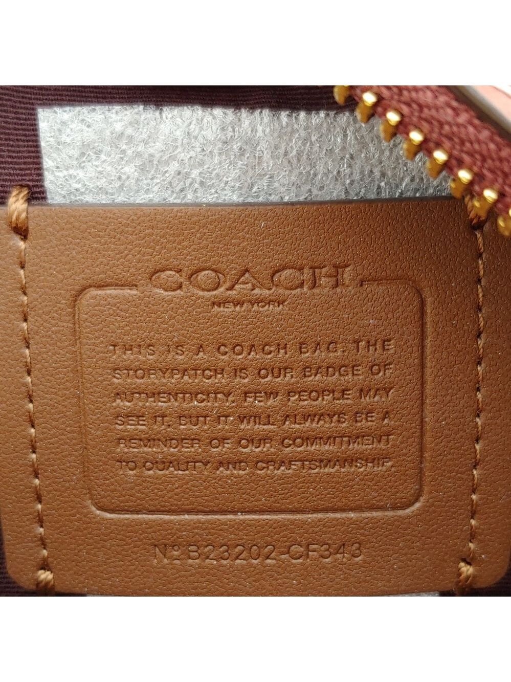 COACH NWT Madi Crossbody with Monogram Print Red and Brown Leather - Picture 7 of 12